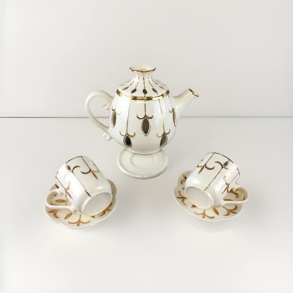 Partylite Tea for Two‎ Votive Candle Holder Teapot w/Matching Cup & Saucer Sets - Picture 2 of 10